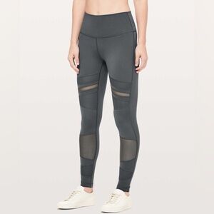 2018 Lululemon Wunder Under High-Rise Tight 28” Mix & Mesh Melanite Size 8 NWOT